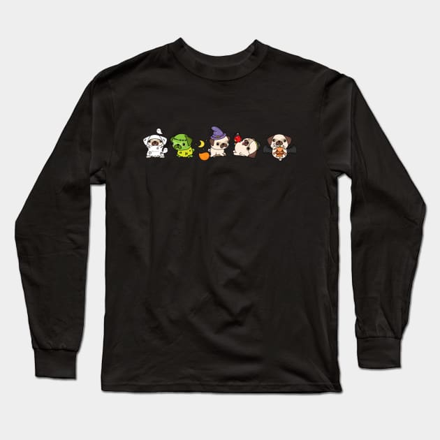 Pug Halloween Long Sleeve T-Shirt by RefinedApparelLTD